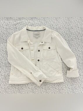 Pilcro Cream Denim Jacket - Women's Button-Front